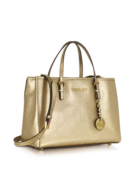 michael kors pale gold tote bag|Michael Kors gold evening bag.